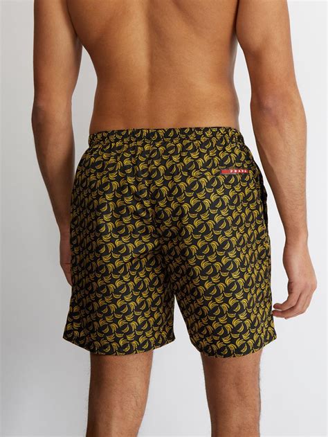 prada banana printed banana short|Prada Banana Shorts .